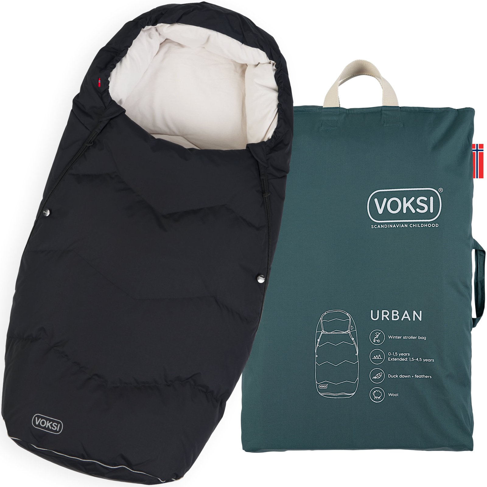 Voksi Urban Baby Footmuff Black